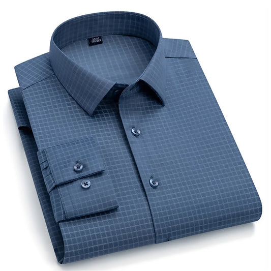 Men's Solid Slim Fit Cotton Casual Shirt with Spread Collar